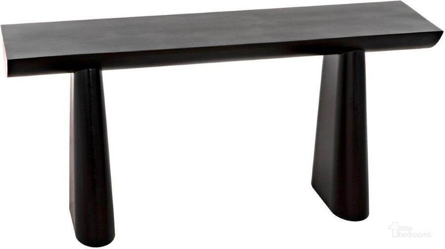 The appearance of Winston Console In Black Metal designed by Noir in the transitional interior design. This black piece of furniture  was selected by 1StopBedrooms from Winston Collection to add a touch of cosiness and style into your home. Sku: GCON375MTB. Material: Metal. Product Type: Console. Image1