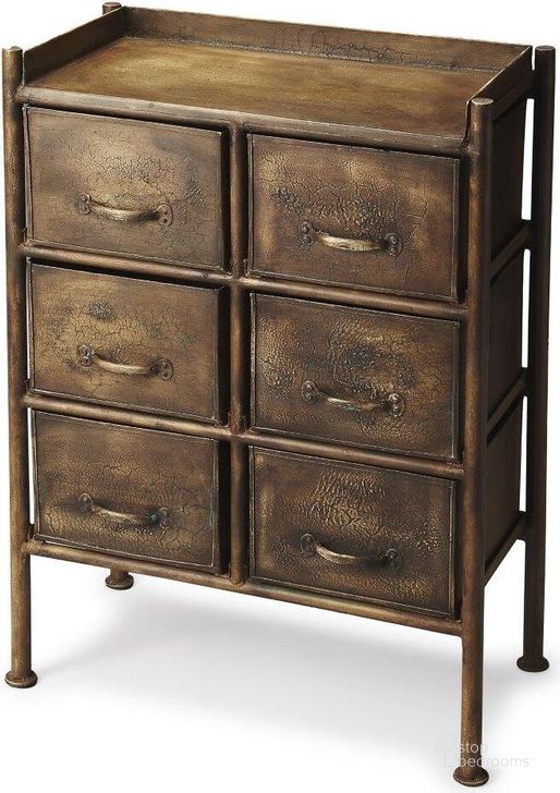 The appearance of Winthrop Way Bronze Chest designed by Atelier Home in the transitional interior design. This bronze piece of furniture  was selected by 1StopBedrooms from Winthrop Way Collection to add a touch of cosiness and style into your home. Sku: 3368025. Product Type: Chest. Material: Iron. Image1