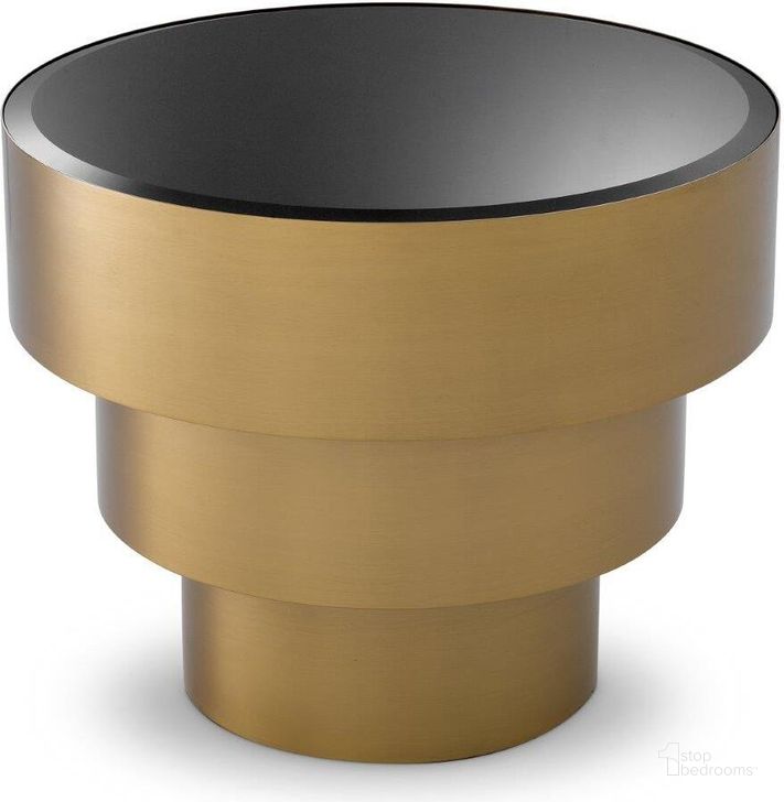 The appearance of Wisconsin Brass Side Table designed by Versailles Home in the modern / contemporary interior design. This brass piece of furniture  was selected by 1StopBedrooms from Wisconsin Collection to add a touch of cosiness and style into your home. Sku: 114553A;114553B. Product Type: Side Table. Image1