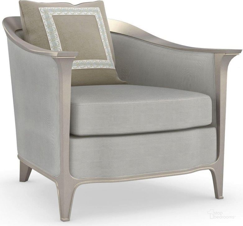 The appearance of Wistaria Gray Chair designed by Off 5th Home in the transitional interior design. This gray piece of furniture  was selected by 1StopBedrooms from Wistaria Collection to add a touch of cosiness and style into your home. Sku: UPH-419-132-B. Material: Wood. Product Type: Living Room Chair.