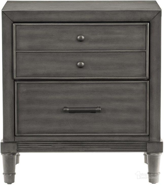 The appearance of Wittenberry Gray Nightstand designed by Homelegance in the transitional interior design. This gray piece of furniture  was selected by 1StopBedrooms from Wittenberry Collection to add a touch of cosiness and style into your home. Sku: 1573-4. Material: Wood. Product Type: Nightstand. Image1