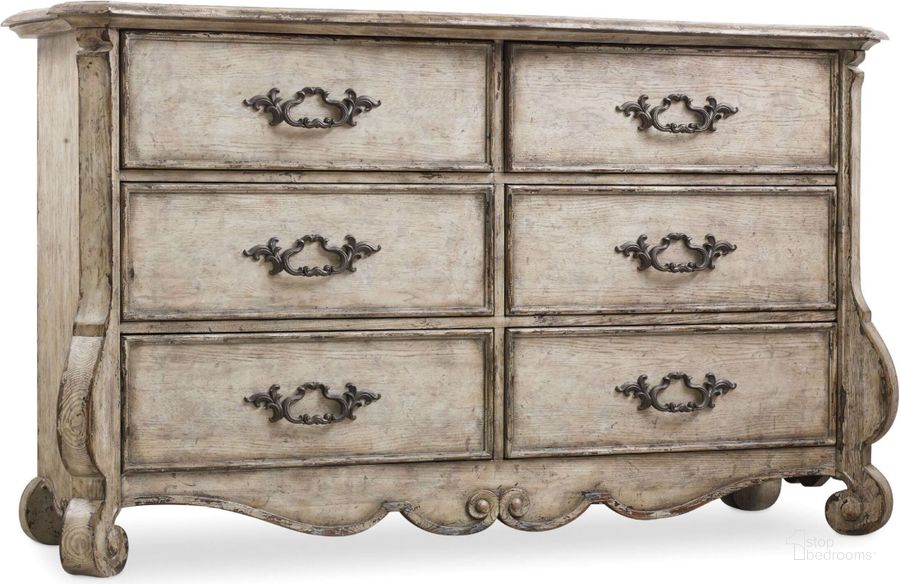 The appearance of Chatelet Paris Vintage Dresser designed by Hooker in the traditional interior design. This beige piece of furniture  was selected by 1StopBedrooms from Chatelet Collection to add a touch of cosiness and style into your home. Sku: 5350-90001. Material: Wood. Product Type: Dresser. Image1