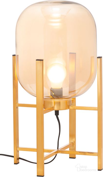 The appearance of Wonderwall Table Lamp Gold designed by Zuo Modern in the modern / contemporary interior design. This gold piece of furniture  was selected by 1StopBedrooms from Wonderwall Collection to add a touch of cosiness and style into your home. Sku: 56126. Material: Glass. Product Type: Table Lamp. Image1
