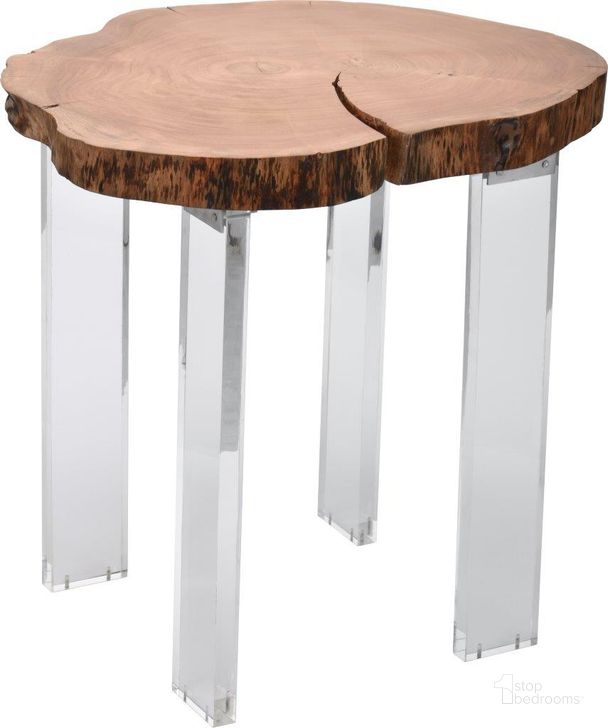 The appearance of Woodland Natural Wood End Table designed by Meridian in the modern / contemporary interior design. This natural wood piece of furniture  was selected by 1StopBedrooms from Woodland Collection to add a touch of cosiness and style into your home. Sku: 258-ET. Material: Wood. Product Type: End Table. Image1