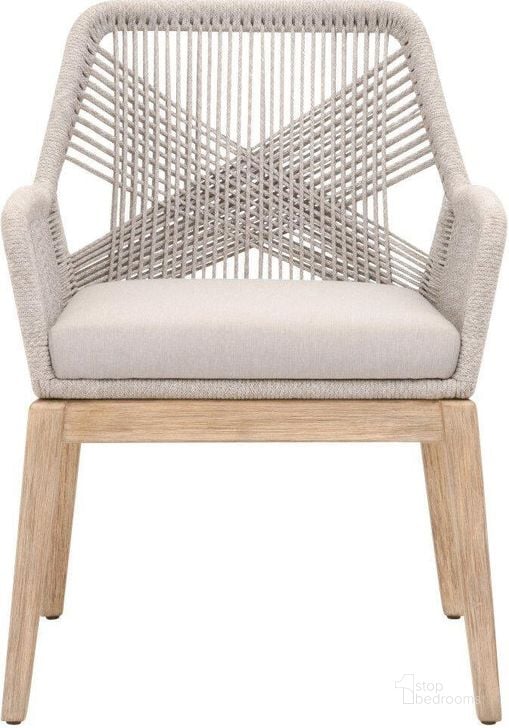 The appearance of Woven Gray Loom Arm Chair Set Of 2 designed by Essentials For Living in the transitional interior design. This light gray piece of furniture  was selected by 1StopBedrooms from Woven Collection to add a touch of cosiness and style into your home. Sku: 6809KD.WTA/FPUM/NG. Material: Wood. Product Type: Arm Chair. Image1