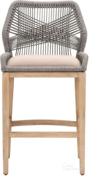 The appearance of Woven Gray Loom Barstool designed by Essentials For Living in the transitional interior design. This gray piece of furniture  was selected by 1StopBedrooms from Woven Collection to add a touch of cosiness and style into your home. Sku: 6808BS.PLA/LGRY/NG. Material: Wood. Product Type: Barstool. Image1