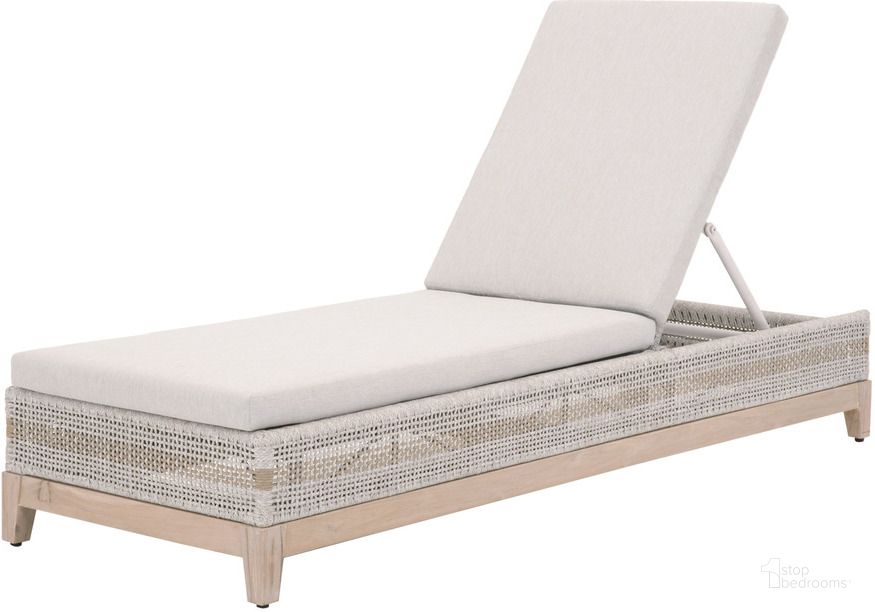 The appearance of Woven Gray Teak Tapestry Outdoor Chaise designed by Essentials For Living in the modern / contemporary interior design. This gray piece of furniture  was selected by 1StopBedrooms from Woven Collection to add a touch of cosiness and style into your home. Sku: 6845.WTA/PUM/GT. Material: Wood. Product Type: Outdoor Chaise Lounge. Image1