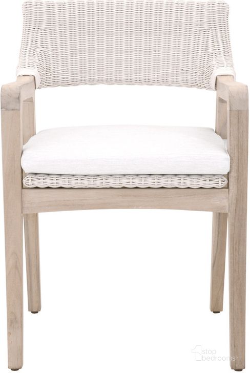 The appearance of Woven Lucia Outdoor Arm Chair designed by Essentials For Living in the coastal interior design. This white piece of furniture  was selected by 1StopBedrooms from Woven Collection to add a touch of cosiness and style into your home. Sku: 6810.PW/WHT/GT. Material: Wood. Product Type: Outdoor Chair. Image1