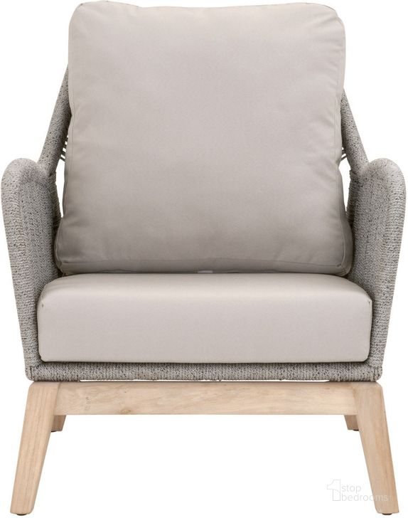 The appearance of Woven Platinum And Smoke Gray Teak Loom Outdoor Club Chair designed by Essentials For Living in the modern / contemporary interior design. This gray piece of furniture  was selected by 1StopBedrooms from Woven Collection to add a touch of cosiness and style into your home. Sku: 6817.PLA-R/SG/GT. Material: Wood. Product Type: Outdoor Chair. Image1