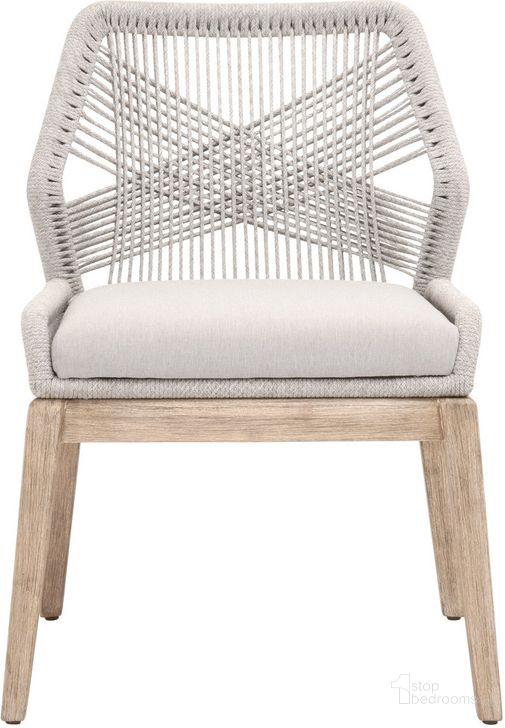 The appearance of Woven Taupe And White Flat Pumice Loom Dining Chair Set Of 2 designed by Essentials For Living in the modern / contemporary interior design. This taupe piece of furniture  was selected by 1StopBedrooms from Woven Collection to add a touch of cosiness and style into your home. Sku: 6808KD.WTA/FPUM/NG. Material: Wood. Product Type: Dining Chair. Image1