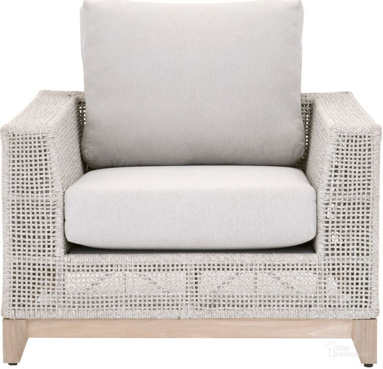 The appearance of Woven Taupe Tropez Outdoor Chair designed by Essentials For Living in the transitional interior design. This gray piece of furniture  was selected by 1StopBedrooms from Woven Collection to add a touch of cosiness and style into your home. Sku: 6843-1.WTA/PUM/GT. Material: Wood. Product Type: Outdoor Chair. Image1