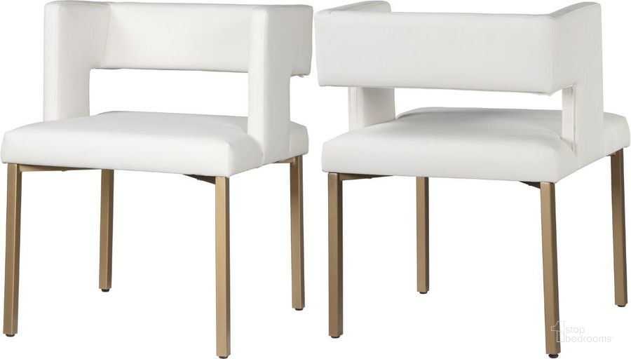 The appearance of Wykeham White Dining Chair Set of 2 0qb24355896 designed by Furnique in the modern / contemporary interior design. This white piece of furniture  was selected by 1StopBedrooms from Wykeham Collection to add a touch of cosiness and style into your home. Sku: 967White-C. Material: Faux Leather. Product Type: Dining Chair. Image1