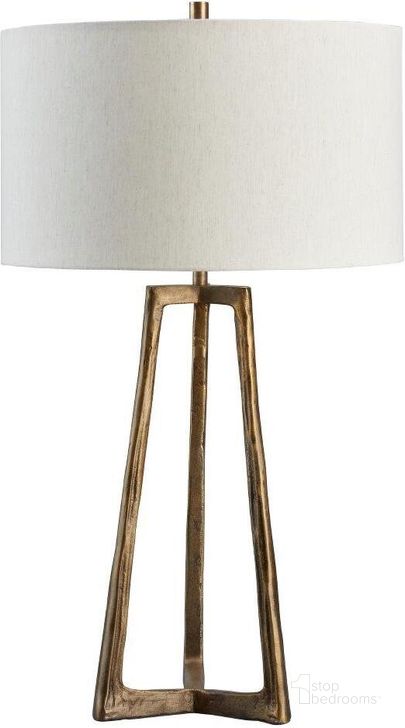 The appearance of Wynlett Antique Brass Table Lamp designed by Signature Design by Ashley in the transitional interior design. This antique brass piece of furniture  was selected by 1StopBedrooms from Ryandale Collection to add a touch of cosiness and style into your home. Sku: L208354. Material: Metal. Product Type: Table Lamp. Image1