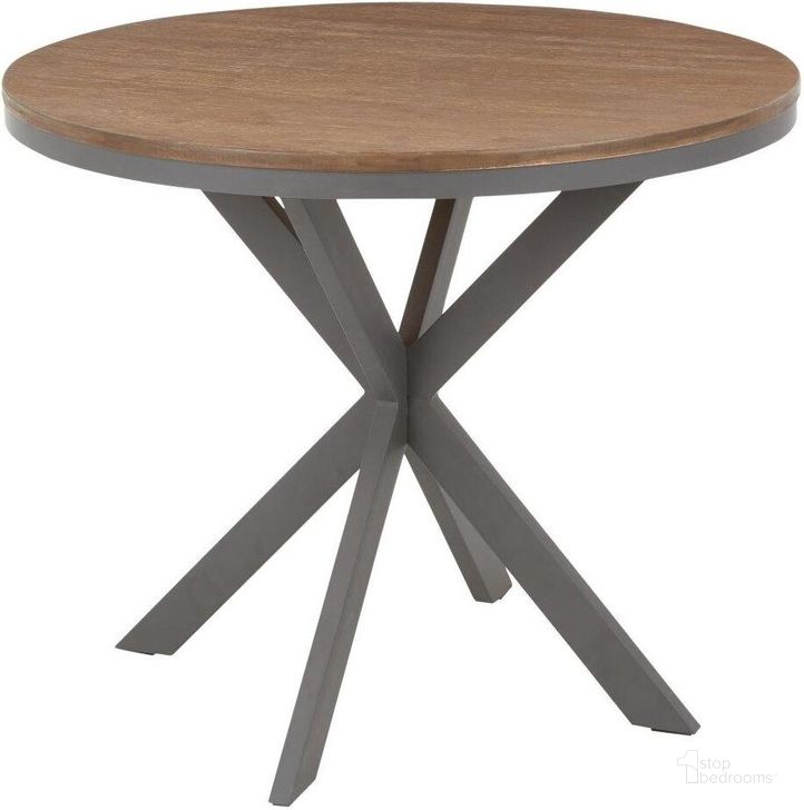 The appearance of X Pedestal Industrial Dinette Table With Grey Metal And Medium Brown Bamboo designed by Lumisource in the industrial interior design. This grey piece of furniture  was selected by 1StopBedrooms from Dakota Collection to add a touch of cosiness and style into your home. Sku: DT-XPEDSTL GYBN. Product Type: Bistro Table. Material: Bamboo. Image1