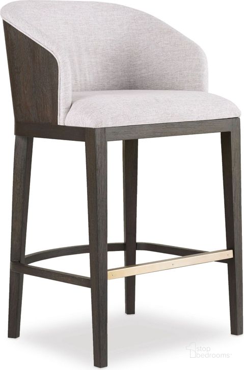The appearance of Curata Midnight Upholstered Bar Stool designed by Hooker in the modern / contemporary interior design. This white piece of furniture  was selected by 1StopBedrooms from Curata Collection to add a touch of cosiness and style into your home. Sku: 1600-20860-DKW. Material: Fabric. Product Type: Barstool. Image1