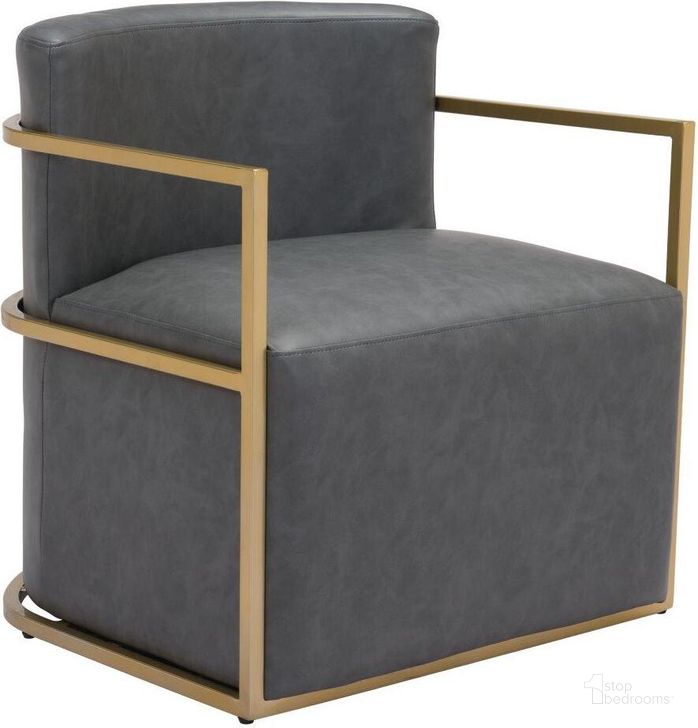The appearance of Xander Accent Chair In Gray designed by Zuo Modern in the modern / contemporary interior design. This gray and gold piece of furniture  was selected by 1StopBedrooms from Xander Collection to add a touch of cosiness and style into your home. Sku: 102054. Material: Metal. Product Type: Accent Chair. Image1