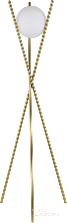 The appearance of Yamileth Tripod Floor Lamp In Gold designed by Coaster in the modern / contemporary interior design. This gold piece of furniture  was selected by 1StopBedrooms from Yamileth Collection to add a touch of cosiness and style into your home. Sku: 920218. Material: Metal. Product Type: Floor Lamp. Image1