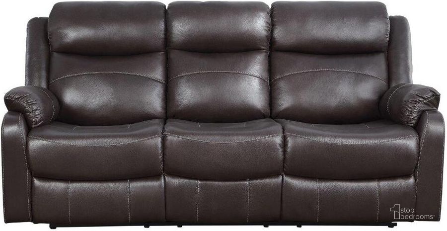 The appearance of Yerba Dark Brown Double Lay Flat Reclining Sofa designed by Homelegance in the modern / contemporary interior design. This brown piece of furniture  was selected by 1StopBedrooms from Yerba Collection to add a touch of cosiness and style into your home. Sku: 9990DB-3. Material: Microfiber. Product Type: Reclining Sofa. Image1