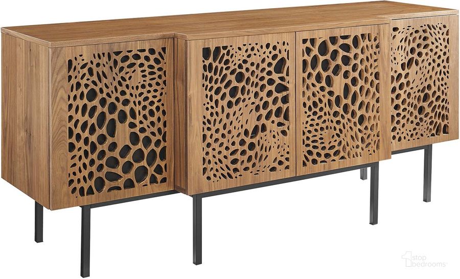 The appearance of Yosemite Sideboard designed by Modway in the modern / contemporary interior design. This walnut piece of furniture  was selected by 1StopBedrooms from Yosemite Collection to add a touch of cosiness and style into your home. Sku: EEI-4771-WAL. Product Type: Sideboard. Material: Wood Veneer. Image1
