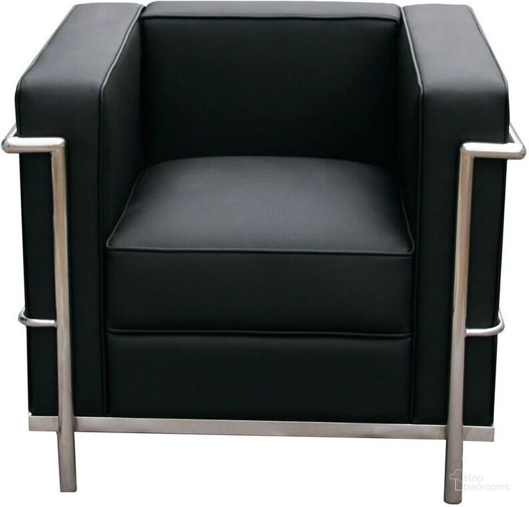 The appearance of Cour Black Italian Leather Chair designed by J&M in the modern / contemporary interior design. This black piece of furniture  was selected by 1StopBedrooms from Leather Collection to add a touch of cosiness and style into your home. Sku: 176551-C-BK. Material: Leather. Product Type: Living Room Chair.