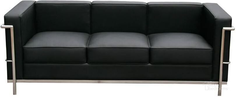The appearance of Cour Black Italian Leather Sofa designed by J&M in the modern / contemporary interior design. This black piece of furniture  was selected by 1StopBedrooms from Leather Collection to add a touch of cosiness and style into your home. Sku: 176551-S-BK. Material: Leather. Product Type: Leather Sofa.