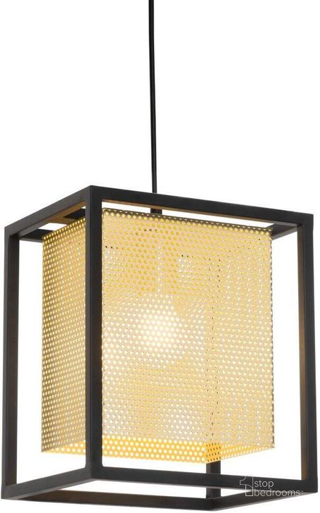 The appearance of Yves Ceiling Lamp Gold and Black designed by Zuo Modern in the modern / contemporary interior design. This gold and black piece of furniture  was selected by 1StopBedrooms from Yves Collection to add a touch of cosiness and style into your home. Sku: 56128. Material: Steel. Product Type: Lamp. Image1