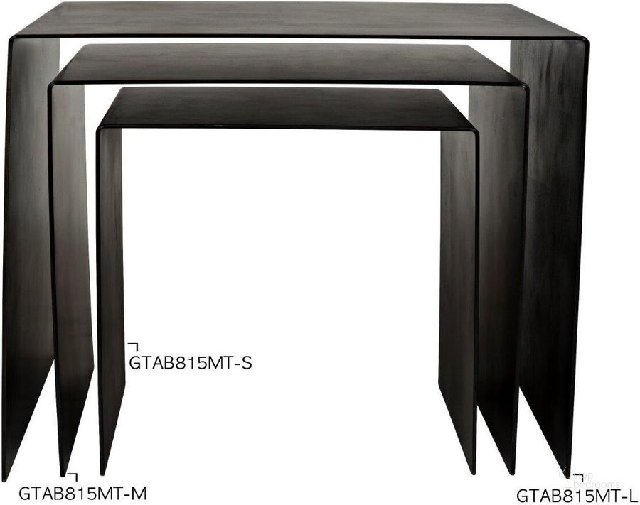 The appearance of Yves Small Side Table In Black Steel designed by Noir in the transitional interior design. This matte black piece of furniture  was selected by 1StopBedrooms from Yves Collection to add a touch of cosiness and style into your home. Sku: GTAB815MTB-S. Material: Steel. Product Type: Side Table. Image1