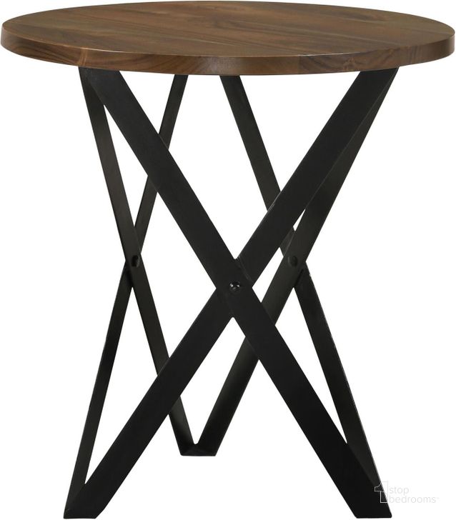 The appearance of Zack Round End Table In Smokey Grey and Black designed by Coaster in the modern / contemporary interior design. This smokey grey/black piece of furniture  was selected by 1StopBedrooms from Zack Collection to add a touch of cosiness and style into your home. Sku: 753497. Material: Wood. Product Type: End Table. Image1