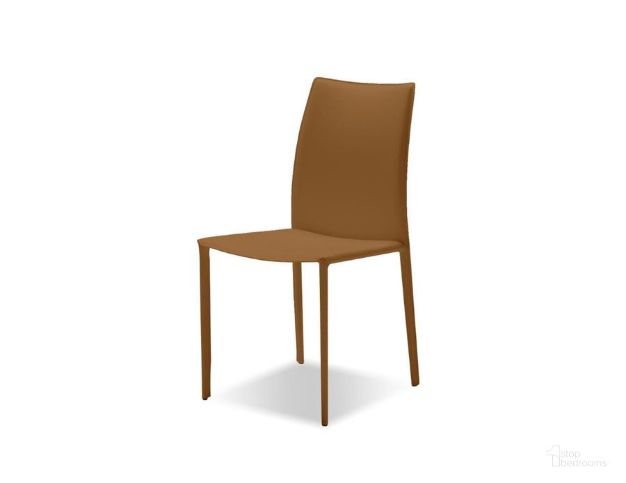 The appearance of Zak Caramel Leather Dining Chair Set of 2 designed by Mobital in the modern / contemporary interior design. This caramel piece of furniture  was selected by 1StopBedrooms from Zak Collection to add a touch of cosiness and style into your home. Sku: DCH-ZAKB-CARA-. Product Type: Dining Chair. Material: Stainless Steel. Image1