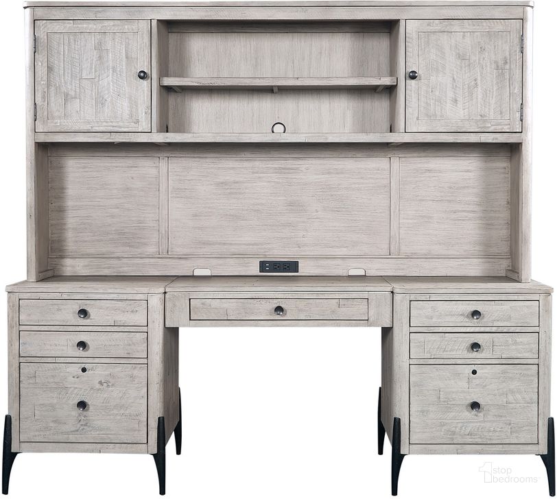 The appearance of Zane Credenza And Hutch In Grey designed by Aspenhome in the modern / contemporary interior design. This grey piece of furniture  was selected by 1StopBedrooms from Zane Collection to add a touch of cosiness and style into your home. Sku: I256-3025;I256-3030;I256-3078;I256-3025. Material: Wood. Product Type: Desk & Hutch. Image1