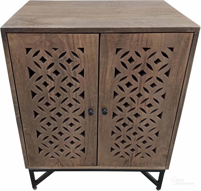 The appearance of Zaria 2-Door Wooden Accent Cabinet In Brown designed by Coaster in the rustic / southwestern interior design. This brown piece of furniture  was selected by 1StopBedrooms from Zaria Collection to add a touch of cosiness and style into your home. Sku: 950391. Material: Wood. Product Type: Accent Cabinet.