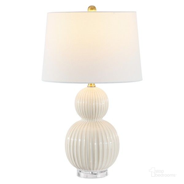 The appearance of Zarren 25 Inch Ivory Ceramic Table Lamp designed by Safavieh in the modern / contemporary interior design. This ivory piece of furniture  was selected by 1StopBedrooms from Zarren Collection to add a touch of cosiness and style into your home. Sku: TBL4413A. Material: Ceramic. Product Type: Table Lamp. Image1