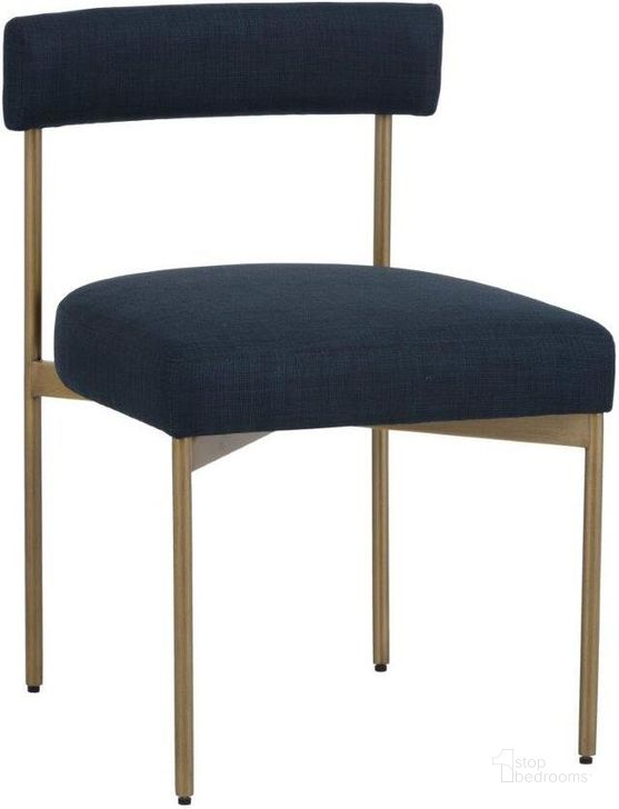 The appearance of Zenn Arena Navy Seneca Dining Chair Set of 2 designed by Sunpan in the modern / contemporary interior design. This navy piece of furniture  was selected by 1StopBedrooms from Zenn Collection to add a touch of cosiness and style into your home. Sku: 103363. Material: Fabric. Product Type: Dining Chair. Image1