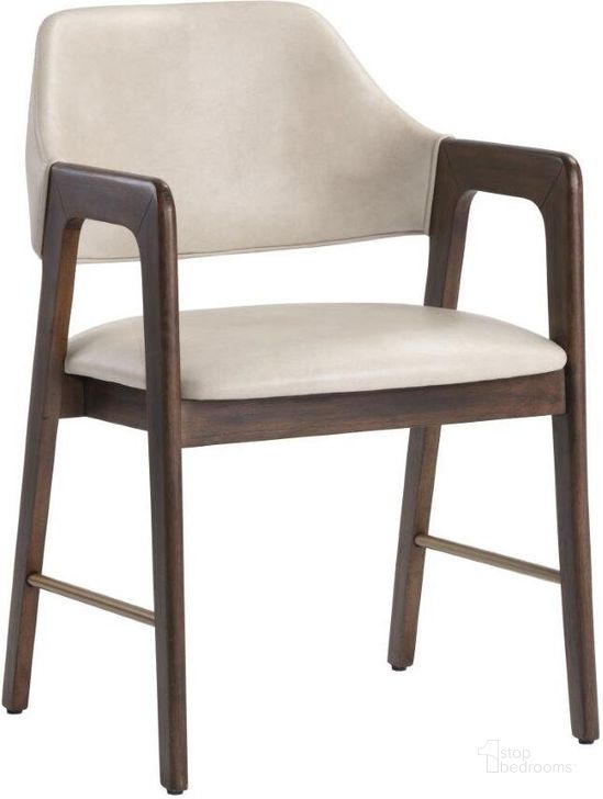 The appearance of Zenn Milton Bravo Cream Dining Chair designed by Sunpan in the transitional interior design. This cream piece of furniture  was selected by 1StopBedrooms from Zenn Collection to add a touch of cosiness and style into your home. Sku: 105211. Material: Faux Leather. Product Type: Dining Chair. Image1