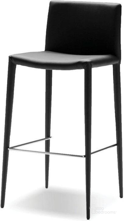 The appearance of Zeno Black Leatherette Counter Stool - Set of 2 designed by Mobital in the modern / contemporary interior design. This black piece of furniture  was selected by 1StopBedrooms from Zeno Collection to add a touch of cosiness and style into your home. Sku: DCS-ZENO-BLAC-. Material: Leather. Product Type: Barstool.