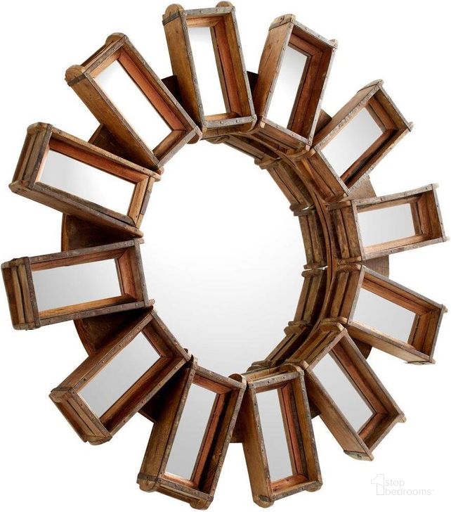 The appearance of Zenobia Rustic Mirror designed by Cyan Design in the modern / contemporary interior design. This brown piece of furniture  was selected by 1StopBedrooms from  to add a touch of cosiness and style into your home. Sku: 09764. Material: Wood. Product Type: Mirror.