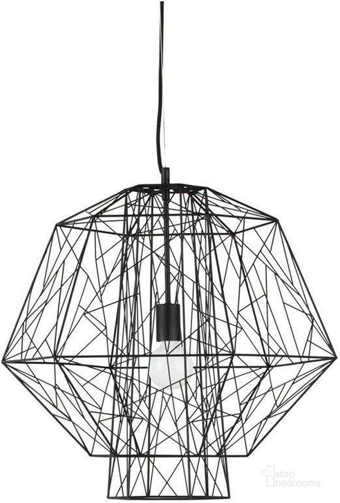 The appearance of Zeus Pendant Lighting In Black designed by Nuevo in the modern / contemporary interior design. This black piece of furniture  was selected by 1StopBedrooms from Zeus Collection to add a touch of cosiness and style into your home. Sku: HGSK318. Material: Metal. Product Type: Pendant Lighting. Image1