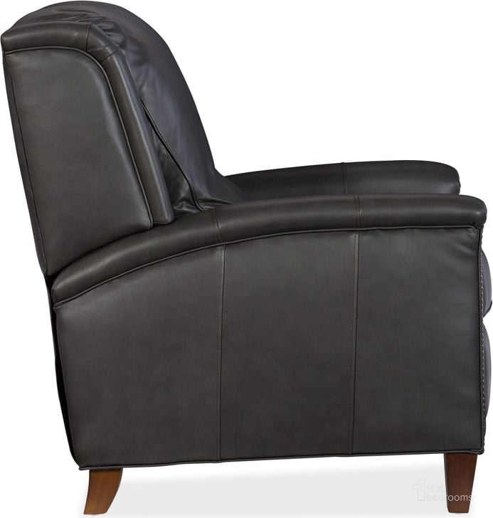 The appearance of Kelly Gray Leather Recliner designed by Hooker in the traditional interior design. This gray piece of furniture  was selected by 1StopBedrooms from Kelly Collection to add a touch of cosiness and style into your home. Sku: RC517-096. Material: Leather. Product Type: Recliner. Image1