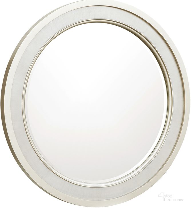 The appearance of Zoey Round Beveled Mirror In Silver designed by Pulaski in the modern / contemporary interior design. This silver piece of furniture  was selected by 1StopBedrooms from Zoey Collection to add a touch of cosiness and style into your home. Sku: P344110. Material: Wood. Product Type: Mirror. Image1