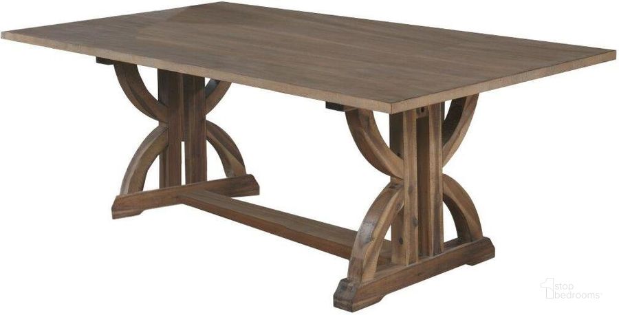 The appearance of Zoey Rustic Oak Rectangular Dining Table designed by Best Master Furniture in the country / farmhouse interior design. This rustic oak piece of furniture  was selected by 1StopBedrooms from Zoey Collection to add a touch of cosiness and style into your home. Sku: ZOEYT. Table Base Style: Trestle. Material: Wood. Product Type: Dining Table. Table Top Shape: Rectangular. Size: 78". Image1