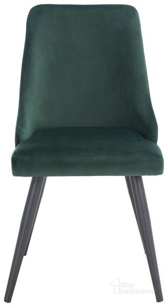 The appearance of Zoi Upholstered Dining Chair in Green designed by Safavieh in the modern / contemporary interior design. This green piece of furniture  was selected by 1StopBedrooms from Zoi Collection to add a touch of cosiness and style into your home. Sku: DCH7500D-SET2. Material: Steel. Product Type: Dining Chair. Image1
