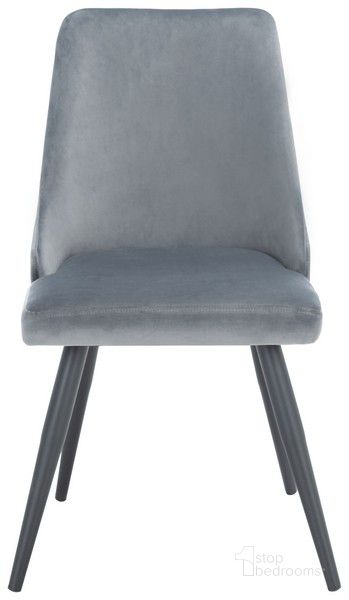 The appearance of Zoi Upholstered Dining Chair in Grey designed by Safavieh in the modern / contemporary interior design. This grey piece of furniture  was selected by 1StopBedrooms from Zoi Collection to add a touch of cosiness and style into your home. Sku: DCH7500A-SET2. Material: Steel. Product Type: Dining Chair. Image1