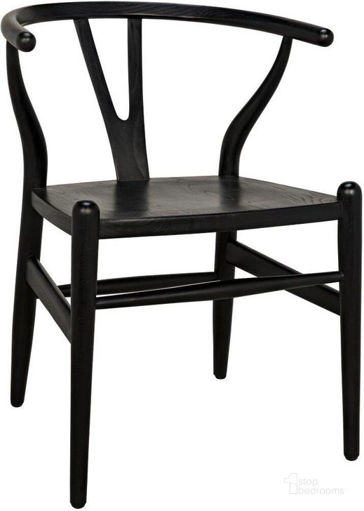 The appearance of Zola Chair In Charcoal Black designed by Noir in the transitional interior design. This charcoal piece of furniture  was selected by 1StopBedrooms from Zola Collection to add a touch of cosiness and style into your home. Sku: AE-13CHB. Material: Wood. Product Type: Dining Chair. Image1