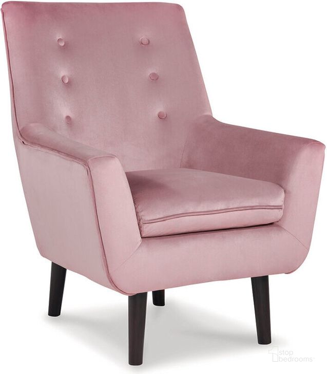 The appearance of Zossen Pink Accent Chair designed by Signature Design by Ashley in the modern / contemporary interior design. This pink piece of furniture  was selected by 1StopBedrooms from Zossen Collection to add a touch of cosiness and style into your home. Sku: A3000146. Material: Fabric. Product Type: Accent Chair. Image1