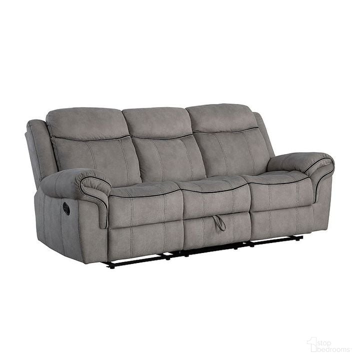 The appearance of Zubaida Gray Reclining Sofa designed by ACME in the modern / contemporary interior design. This gray piece of furniture  was selected by 1StopBedrooms from Zubaida Collection to add a touch of cosiness and style into your home. Sku: 55025. Material: Upholstered. Product Type: Sofa. Image1