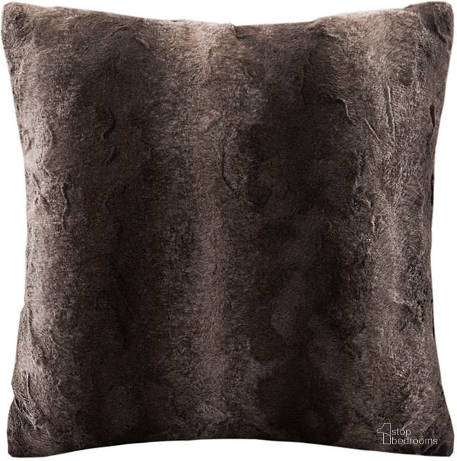 The appearance of Zuri Polyester Faux Tip Dyed Brushed Long Fur Pillow With Knife Edge In Brown designed by Olliix in the transitional interior design. This brown piece of furniture  was selected by 1StopBedrooms from Zuri Collection to add a touch of cosiness and style into your home. Sku: MP30-1914. Material: Polyester. Product Type: Pillow. Image1