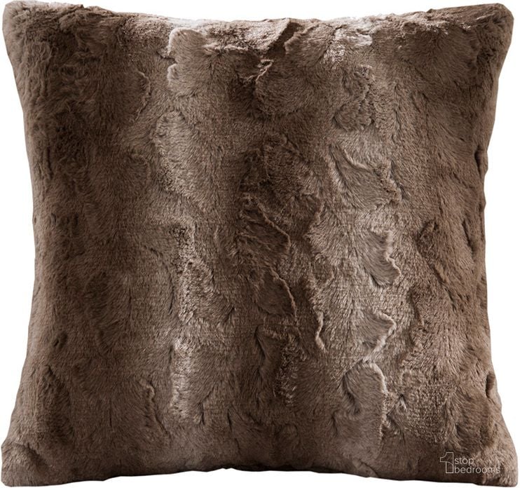 The appearance of Zuri Polyester Faux Tip Dyed Brushed Long Fur Pillow With Knife Edge In Tan designed by Olliix in the transitional interior design. This tan piece of furniture  was selected by 1StopBedrooms from Zuri Collection to add a touch of cosiness and style into your home. Sku: MP30-1913. Material: Polyester. Product Type: Pillow. Image1