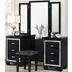 Allura Black Upholstered Panel Bedroom Set by Homelegance | 1StopBedrooms