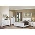 Mayville Burnished White Sleigh Bedroom Set by Homelegance | 1StopBedrooms