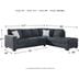 Altari 2-Piece RAF Sectional In Slate by Ashley Furniture | 1StopBedrooms